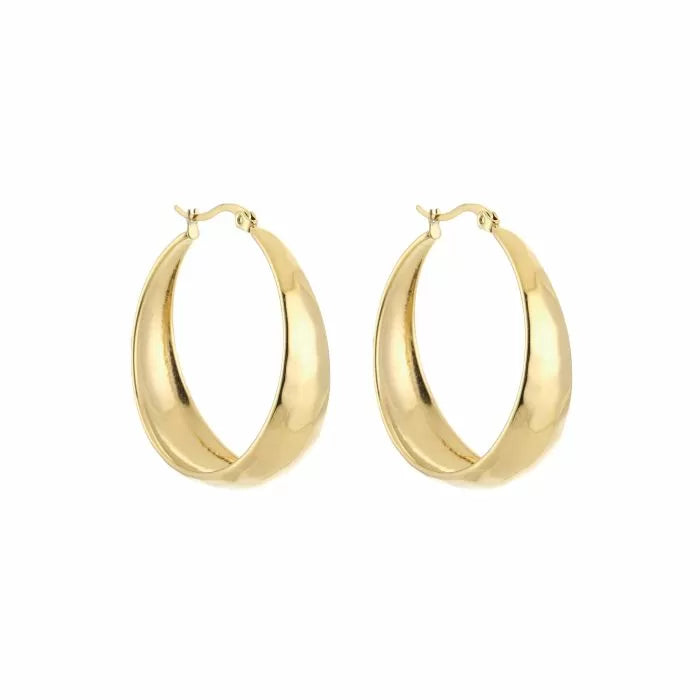 Hoops oorbellen gold